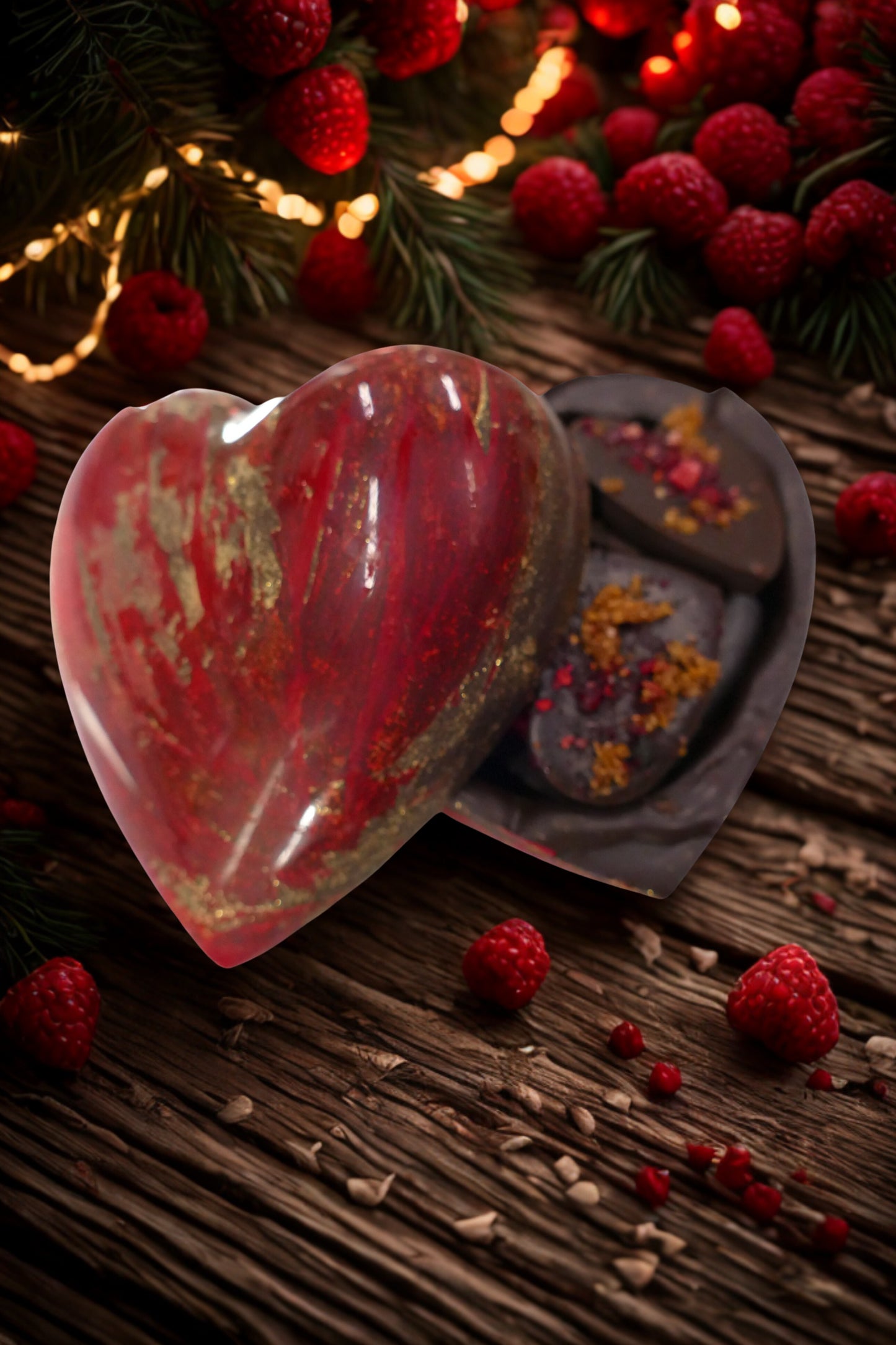 Cuore 3d al cioccolato fondente 65% Enrosadira 170g