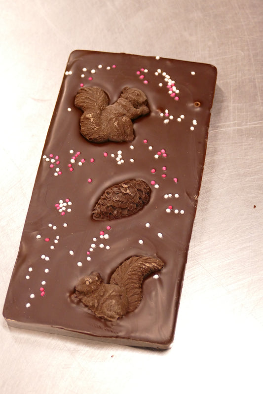 Tavoletta al cioccolato fondente 65% Gli animali del bosco 100g