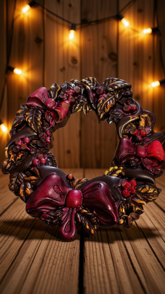 La ghirlanda di Natale al cioccolato fondente 65% 50g